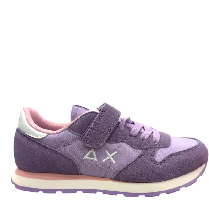 Girls Ally Solid Nylon Sneakers Mauve Leer Textiel