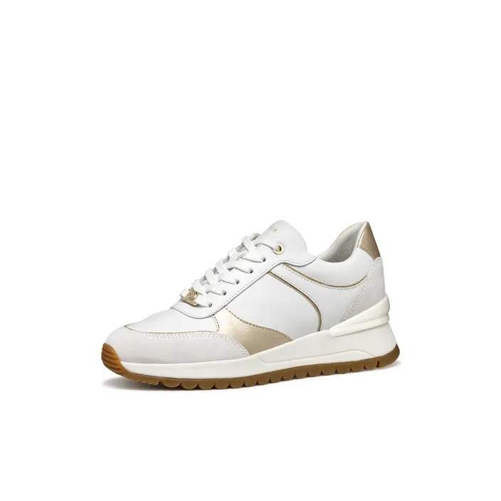 GEOX Desya Sneakers White Gold Leather
