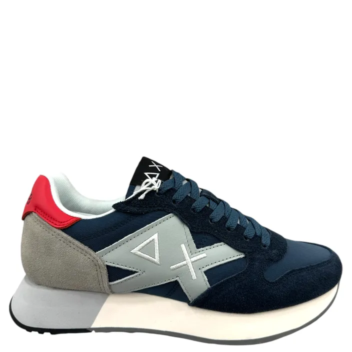 Jaki2.0 Solid Sneakers Blue Leather Textile