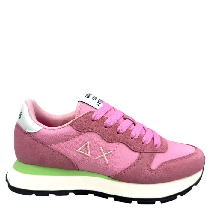 Ally Solid Nylon Sneakers Rose