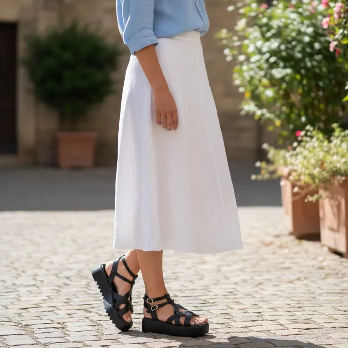 Dorette Sandales Noir Cuir