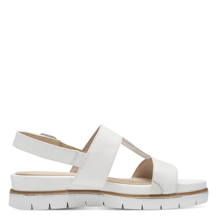 Tamaris Comfort Sandals White Leather