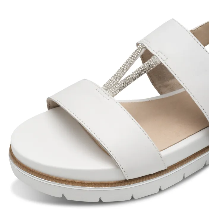 Tamaris Comfort Sandals White Leather