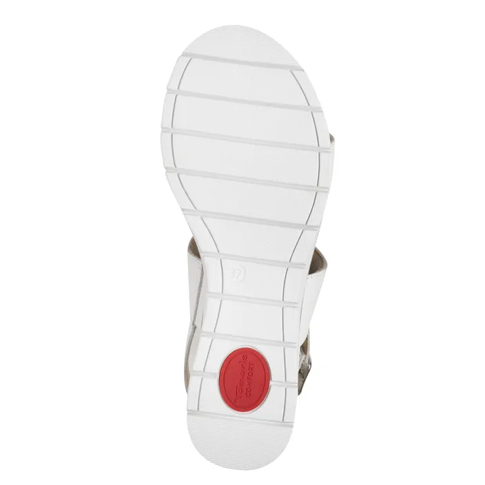 Tamaris Comfort Sandals White Leather