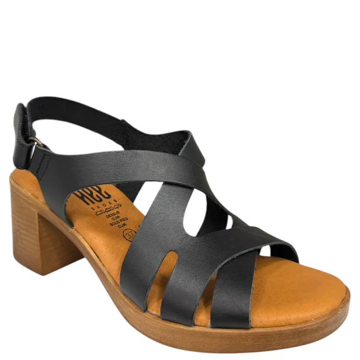 HEE Sandales Zwart Leer