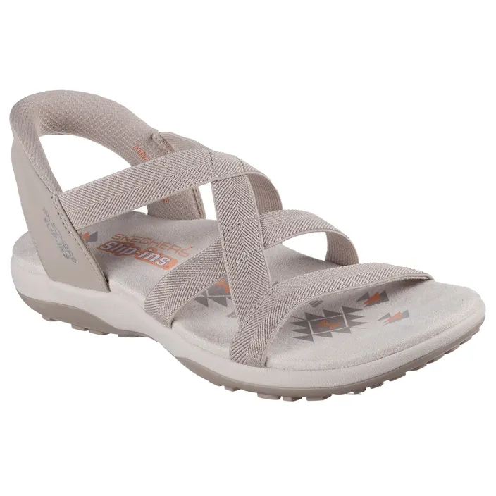 Skechers Reggae Slim Sandalen Taupe Textiel