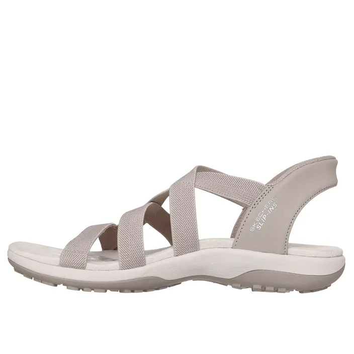 Skechers Reggae Slim Sandalen Taupe Textiel