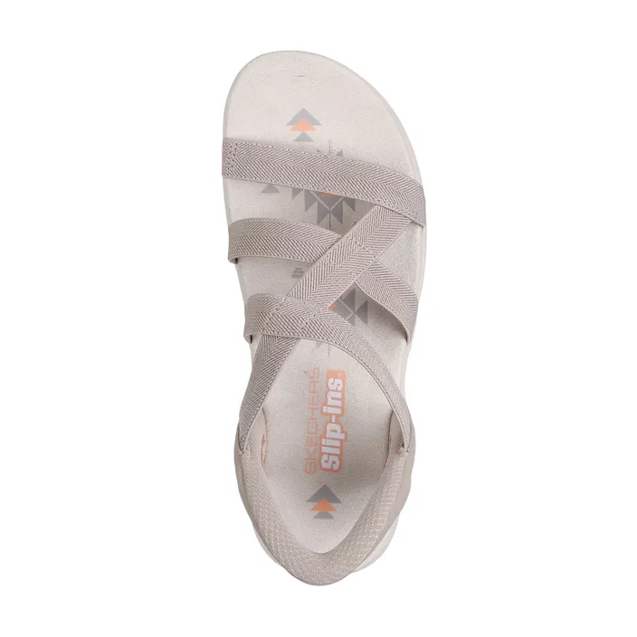 Skechers Reggae Slim Sandalen Taupe Textiel