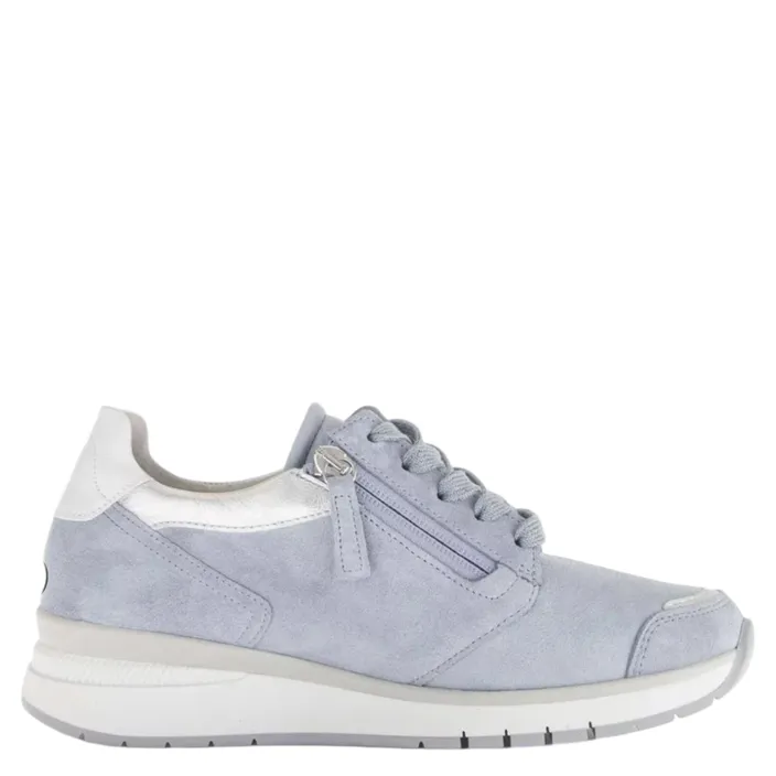 Gabor Comfort Sneakers Blauw Leer