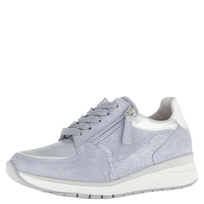 Gabor Comfort Sneakers Blauw Leer