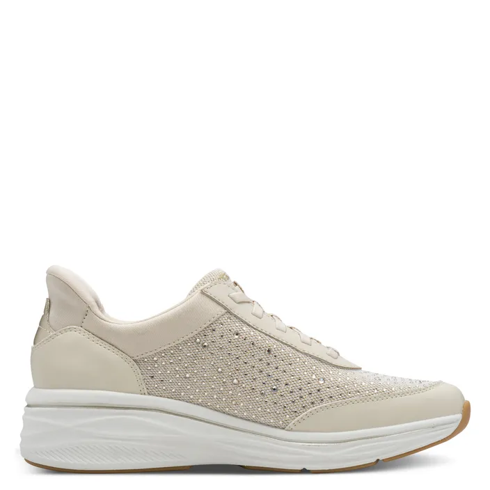 Tamaris Sneakers met sleehak Ivoor
