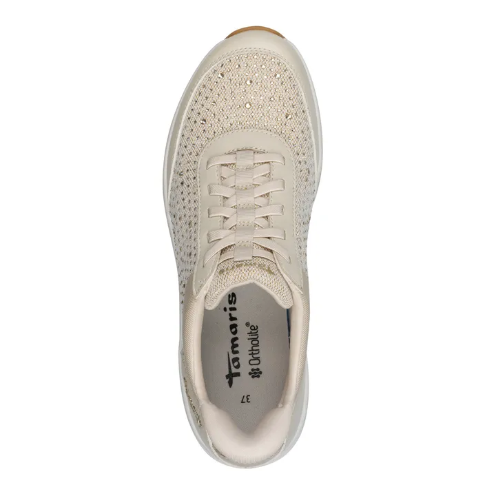 Tamaris Sneakers met sleehak Ivoor