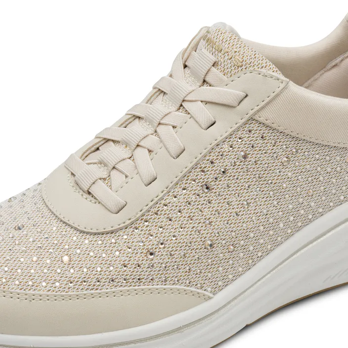 Tamaris Sneakers met sleehak Ivoor