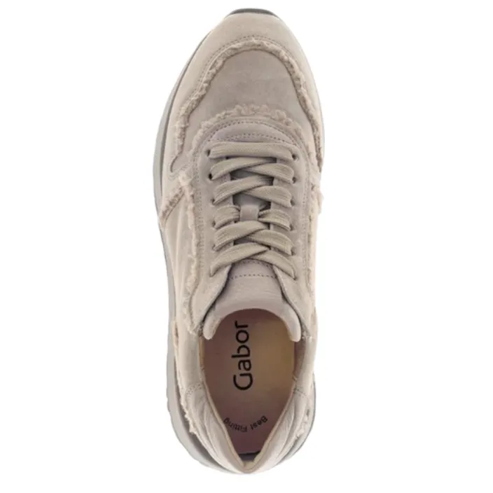 Gabor Comfort Sneakers Beige Leer