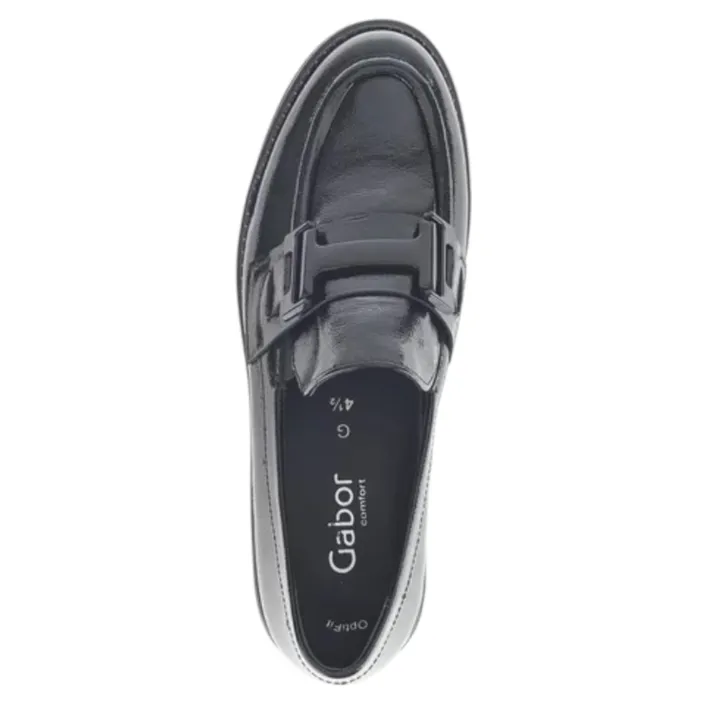 Gabor Comfort Mocassins Leer Zwart
