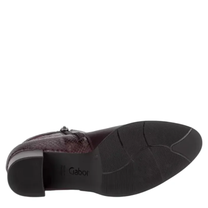 Gabor Comfort Bottines Rouge Cuir