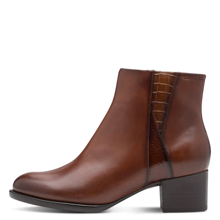 Tamaris Bottines Brun Cuir Textile