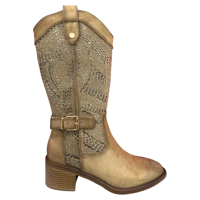 XTI Bottes mi-mollet Taupe