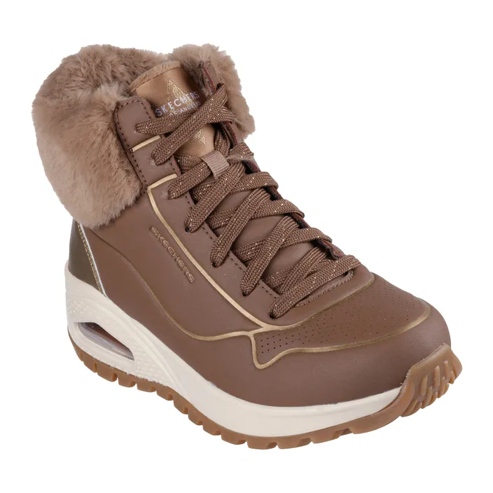 Skechers Uno Rugged-Fall Shimmer Bottines Taupe