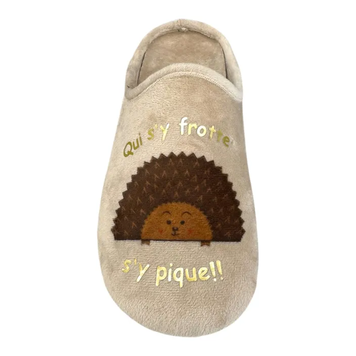 Slippers Mule Beige Textile