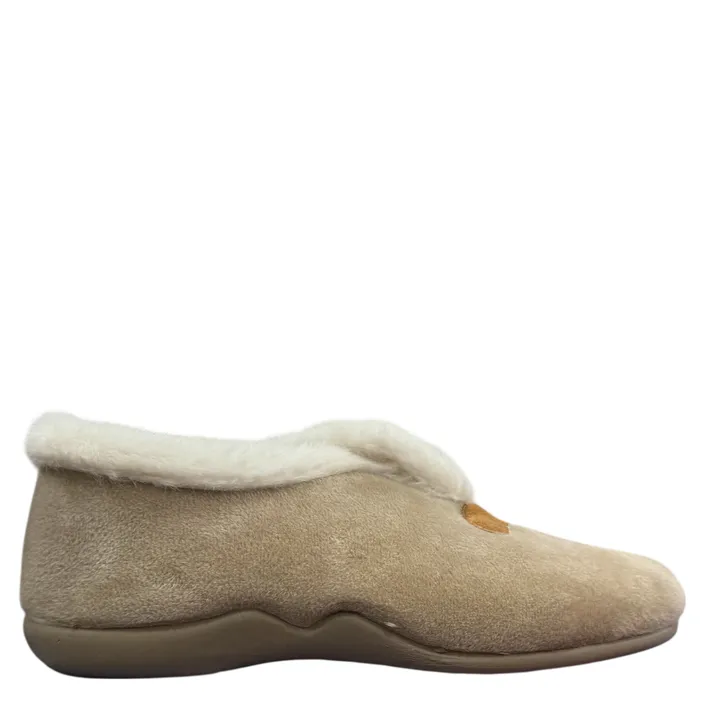 Soft Comfort Slippers Beige Textile