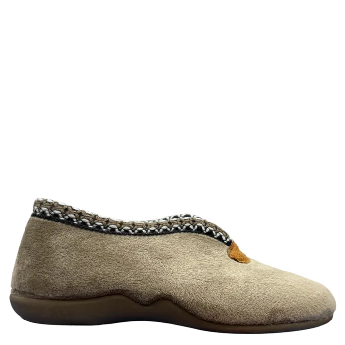 Soft Comfort Slippers Taupe Textile