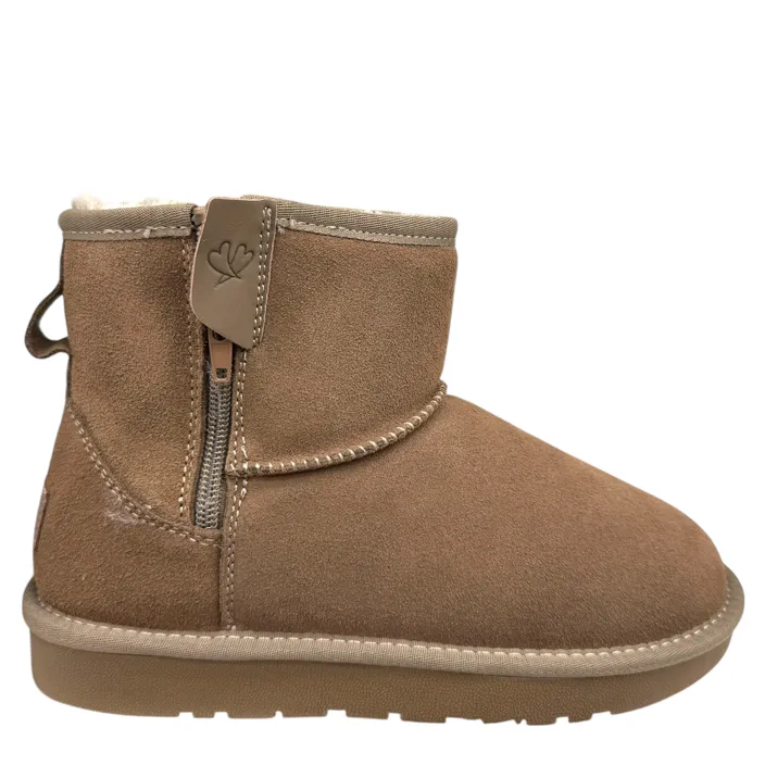Double Heart OOG Ankle Boots Taupe Suede