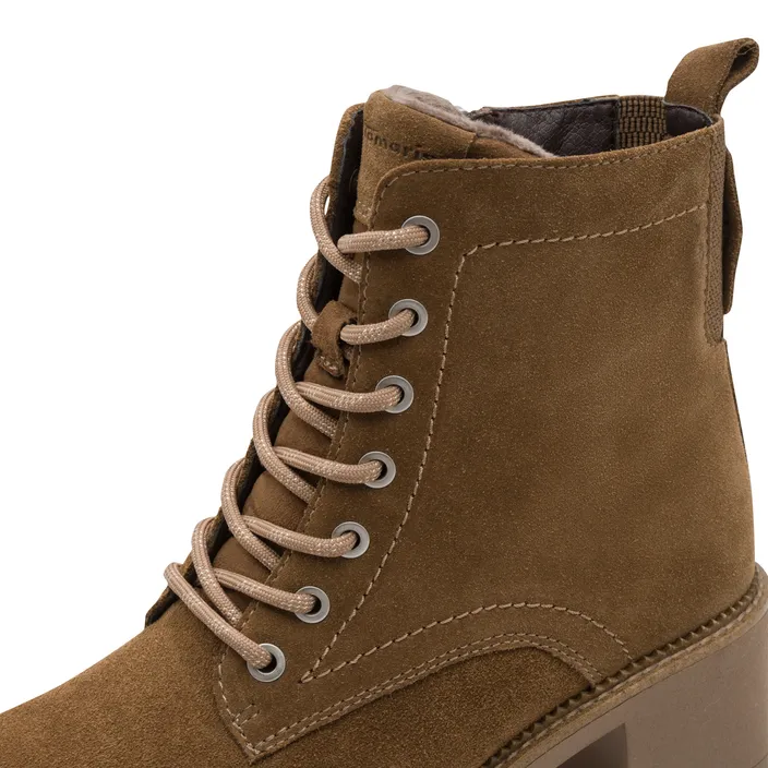 Tamaris Comfort Ankle Boots Beige Leather