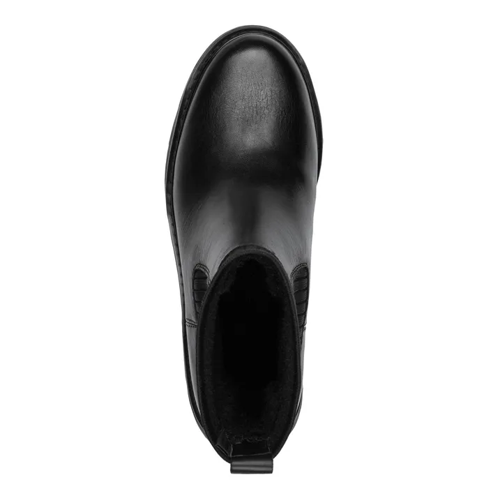 Tamaris Comfort Ankle Boots Black Leather-Textile