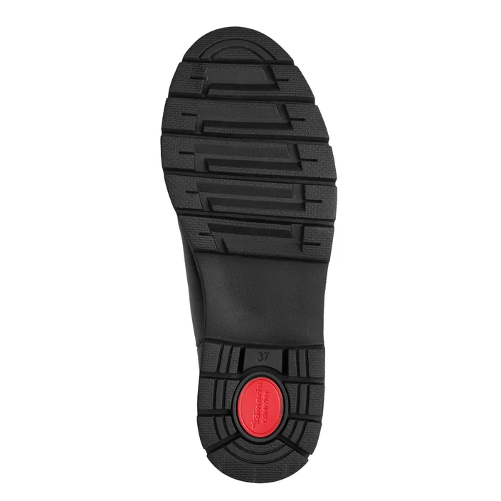 Tamaris Comfort Ankle Boots Black Leather-Textile