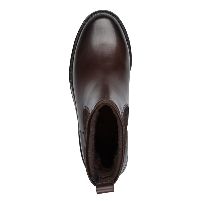 Tamaris Comfort Bottines Brun Cuir-Textile