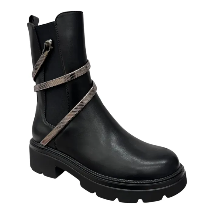 Ankle Boots Black High Heel