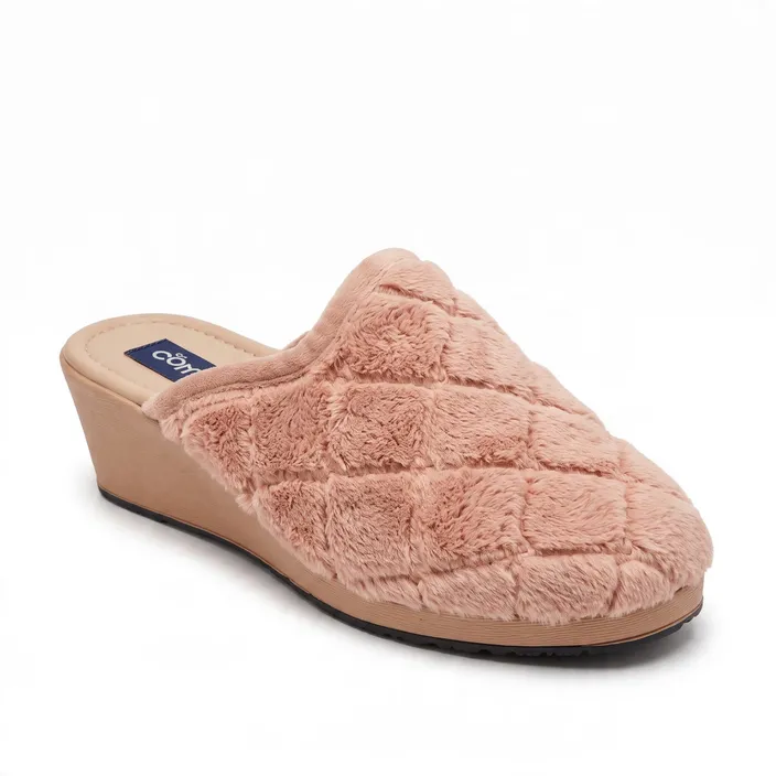 Slippers Mule Pink Textile