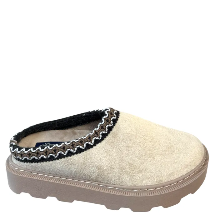 Slippers Mules Beige Textile
