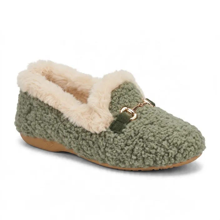 Slippers Green Textile