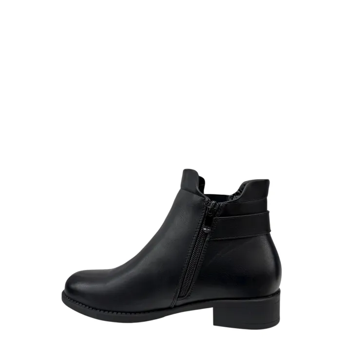 Ankle Boots Black Low Heel