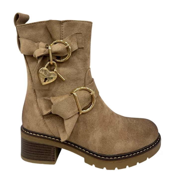 Bottines Taupe à Talon