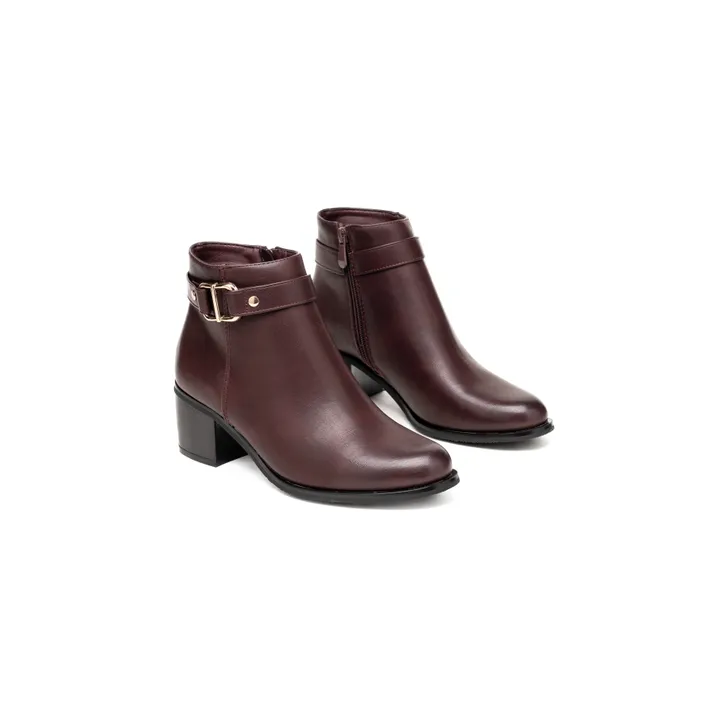 Stiefeletten mit Absatz Rot