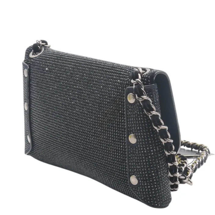 Avondtas Zwart Strass