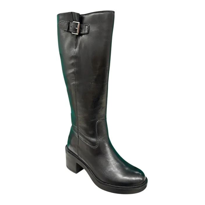 Rachel Stiefel Schwarz Leder