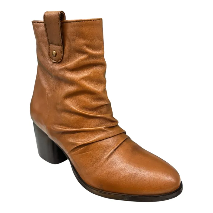 Morgan Enkellaarsjes Cognac Leer