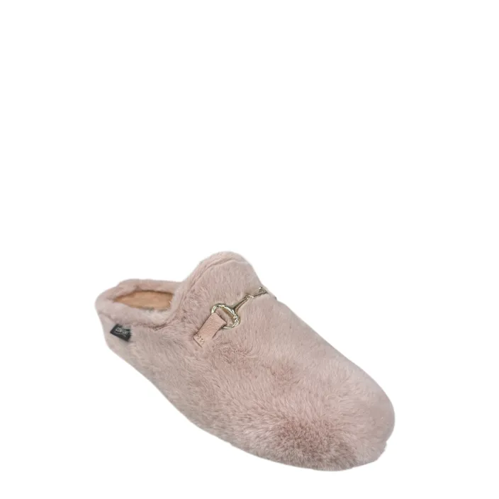 Pantoufles Mules Rose Textile