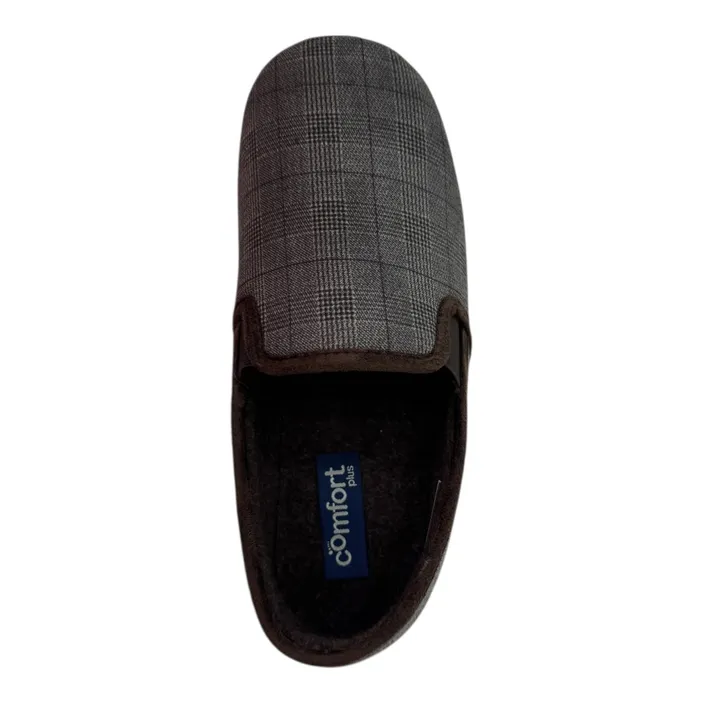 Comfort Plus Pantoufles Brun Textile