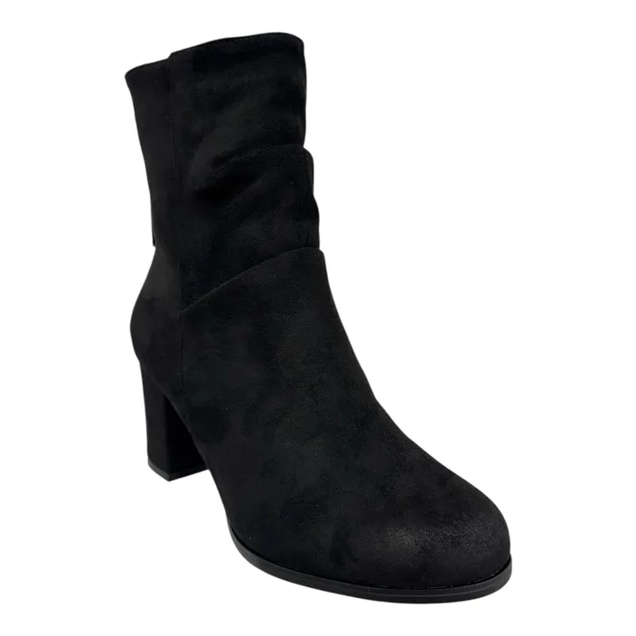 Enkellaarsjes Zwart met Hak