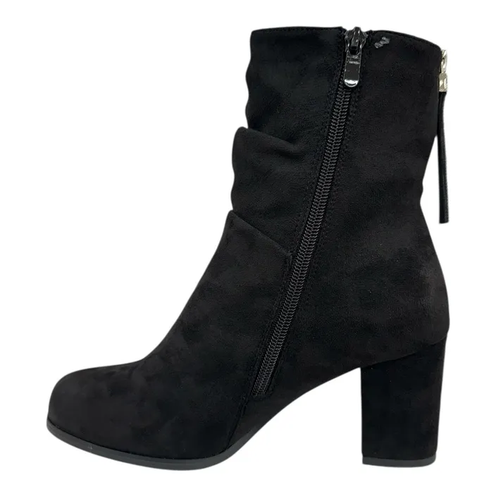 Enkellaarsjes Zwart met Hak