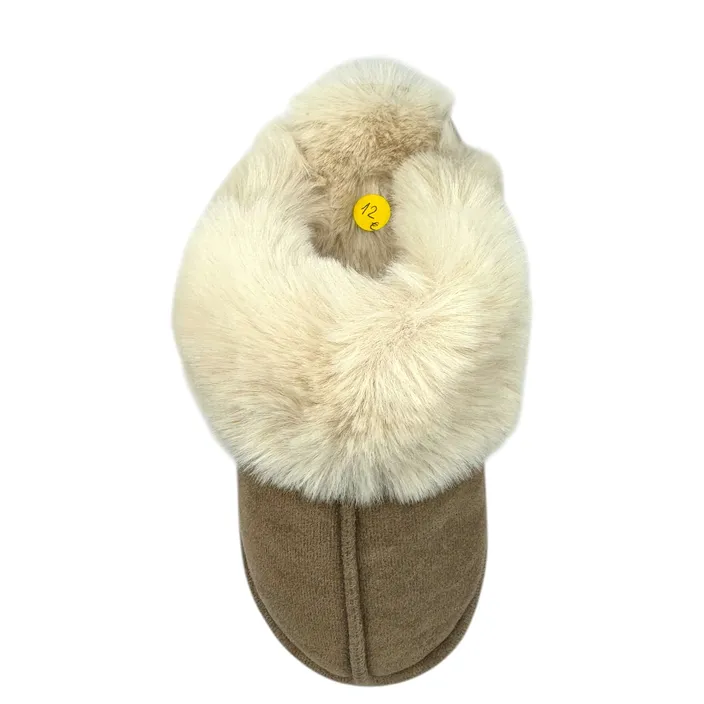 Hausschuhe Pantoletten Taupe