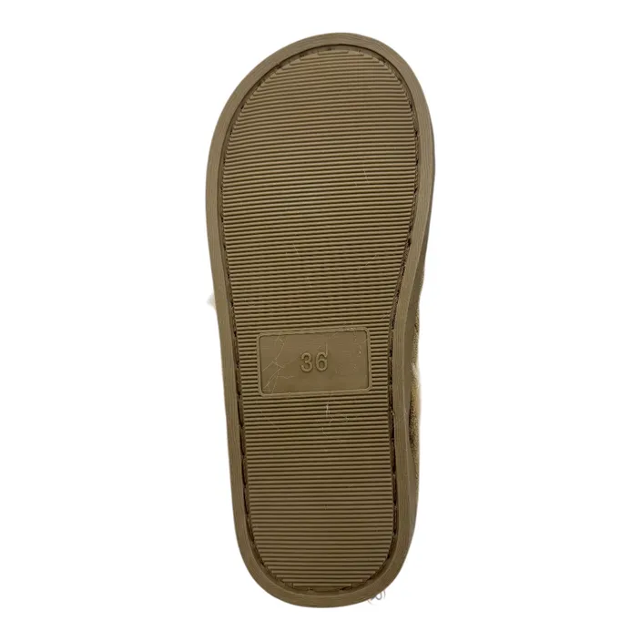 Hausschuhe Pantoletten Taupe