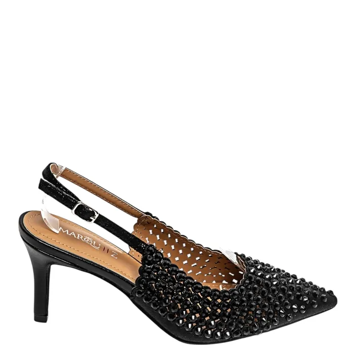 Escarpins Slingback Noir Soirée