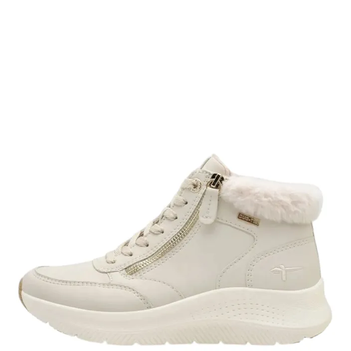 Tamaris Comfort Duo Tex Ankle Boots Ivory Waterproof