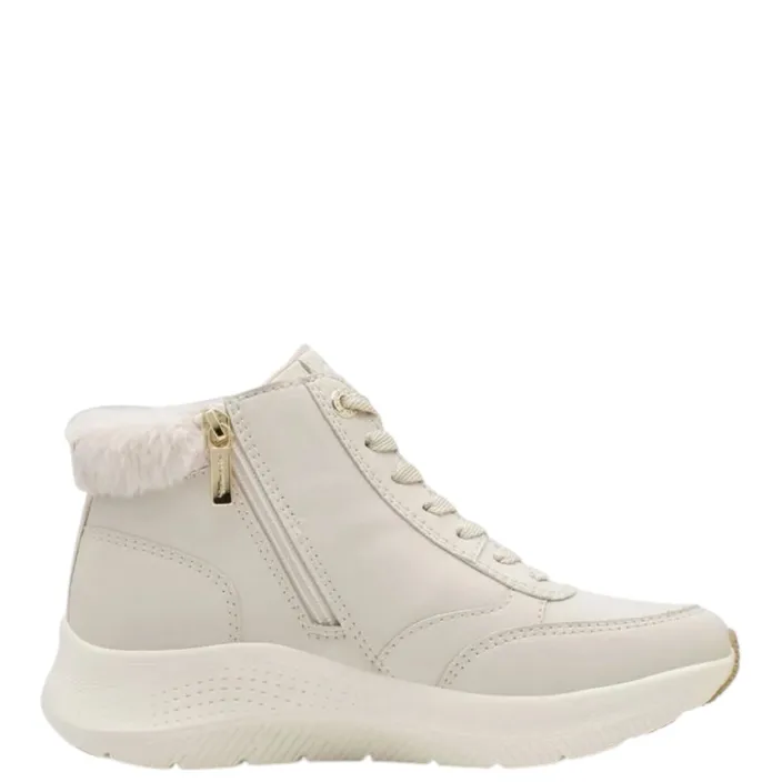 Tamaris Comfort Duo Tex Ankle Boots Ivory Waterproof